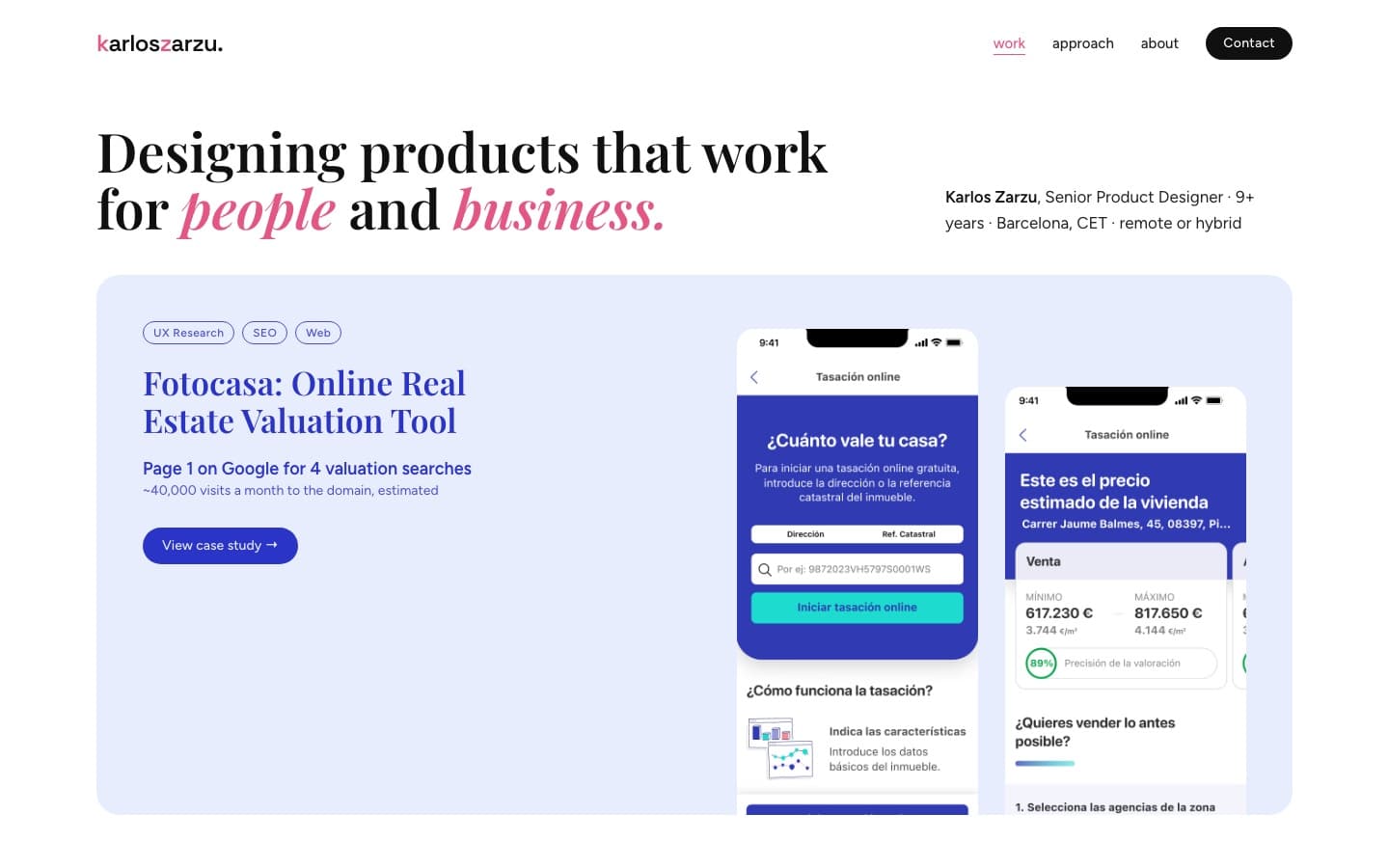 V2·D Tinted catalogue, refined: home page proposal